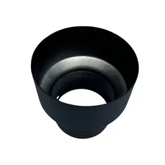Prefa Aluminium verloop t.b.v. trechteruitloop 100 mm naar 80 mm - P.10 zwart (Prefa)
