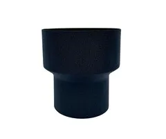 Prefa Verloop 100/80mm t.b.v. trechteruiloop - P.10 zwart