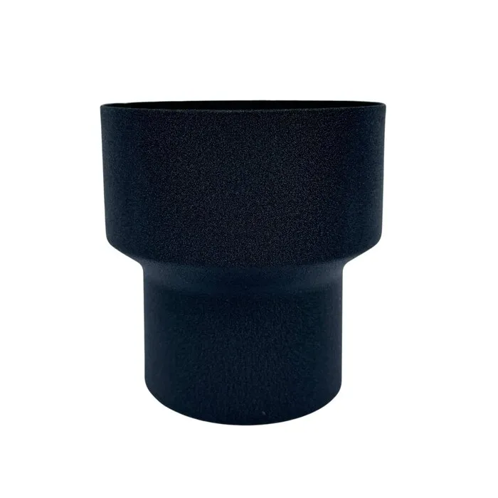 Prefa Verloop t.b.v. trechtuitloop 100mm naar 80mm regenpijp - zwart