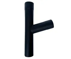 Prefa T-stuk 80 mm zijaansluiting 80 mm - P.10 zwart
