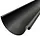Aluminium dakgoot M333 - 3 meter P.10 zwart