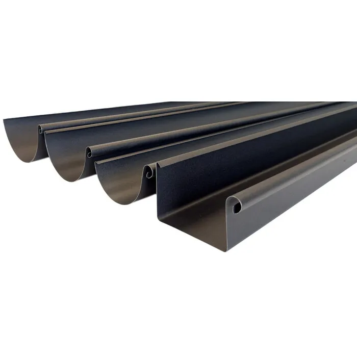 Prefa Aluminium dakgoot P.10 zwart - bakgoot B333 - 3 meter (Prefa P.10, 0,7 mm)