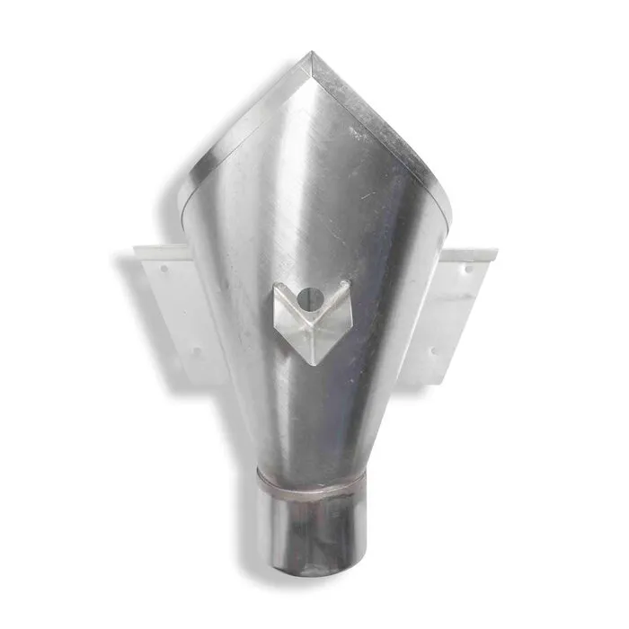 Rheinzink Zinken vergaarbak 60 mm rond model peperzak/trechter
