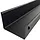 Aluminium dakgoot P.10 zwart - bakgoot B400 - 3 meter (Prefa P.10, 0,7 mm)