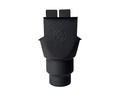 Prefa Trechteruitloop B400 120mm + verloop 100mm P.10 zwart