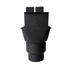 Prefa Aluminium trechteruitloop bakgoot B400 120 mm met verloop naar 100 mm P.10 zwart (Prefa)