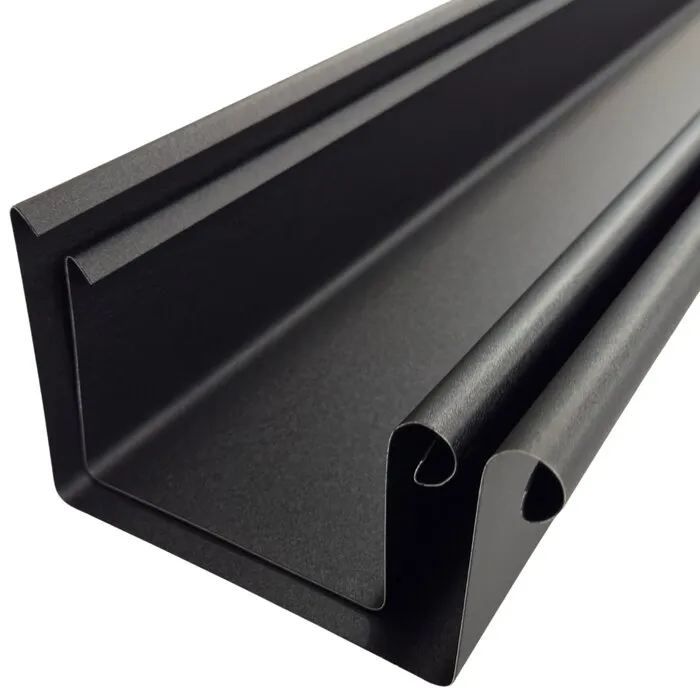 Prefa Aluminium dakgoot zwart - bakgoot B333 - 3 meter (Prefa P.10, 0,7 mm)