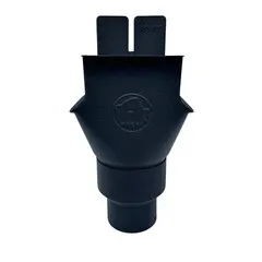 Prefa Aluminium trechteruitloop bakgoot B333 100 mm met verloop naar 80 mm P.10 zwart (Prefa)