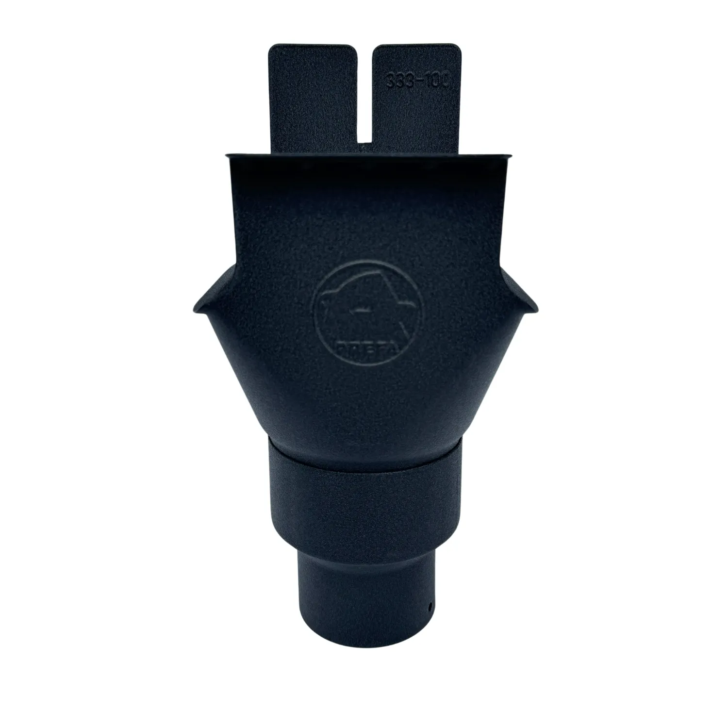 Prefa Aluminium trechteruitloop bakgoot B333 100 mm met verloop naar 80 mm P.10 zwart (Prefa)