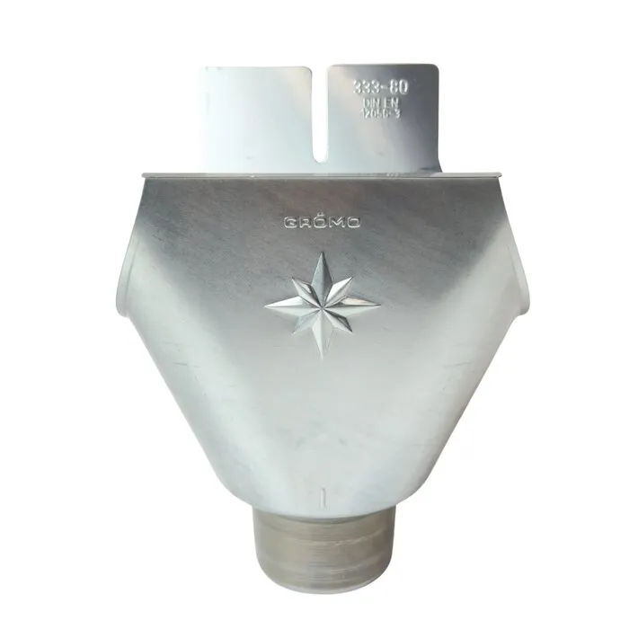 Grömo Trechteruitloop zink M333 rond 80mm - Gromo