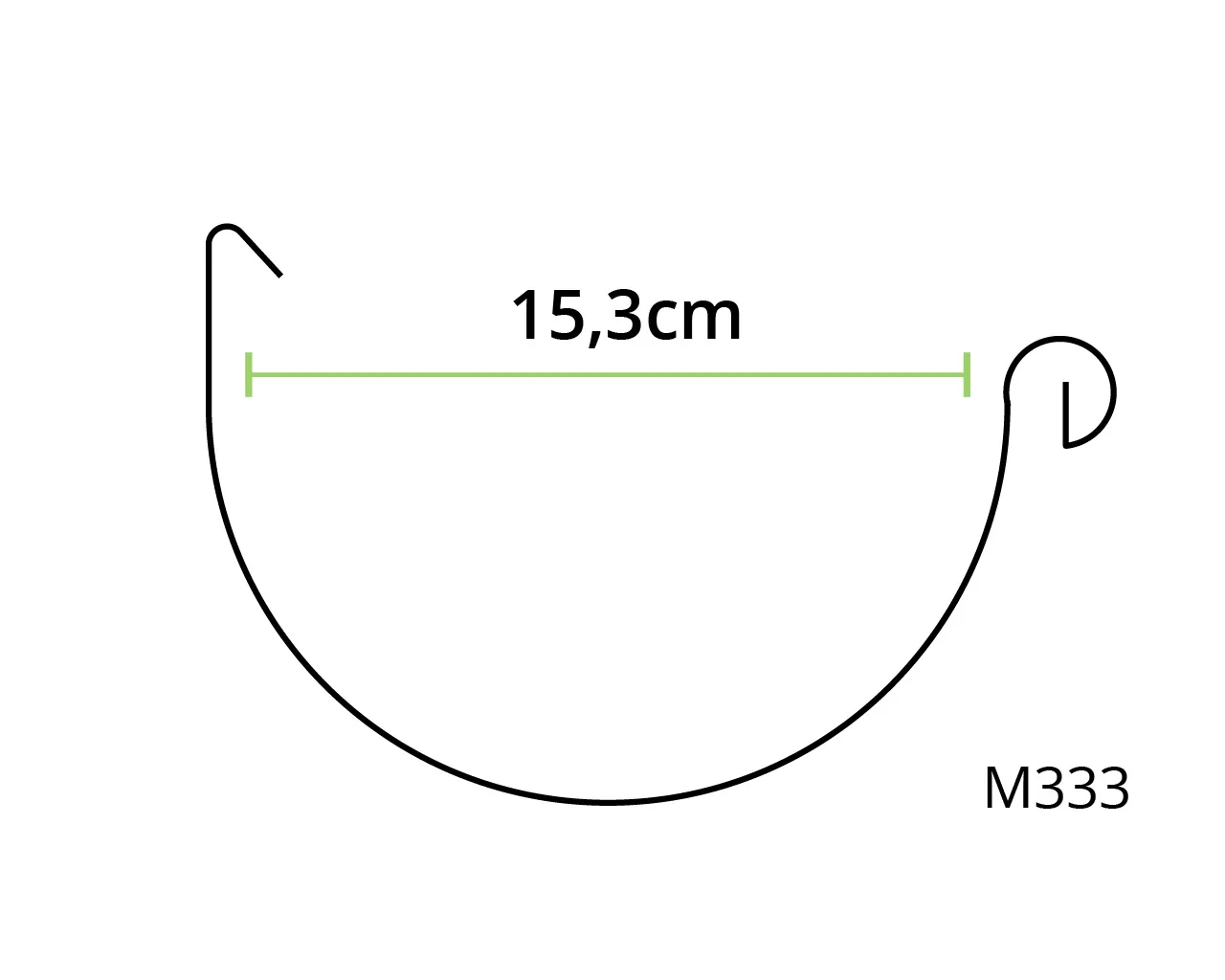 Nedzink Zinken mastgoot M333 Nedzink - 3 meter (0,70 mm)