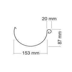 Nedzink Zinken mastgoot M333 Nedzink - 2 meter (0,70 mm)