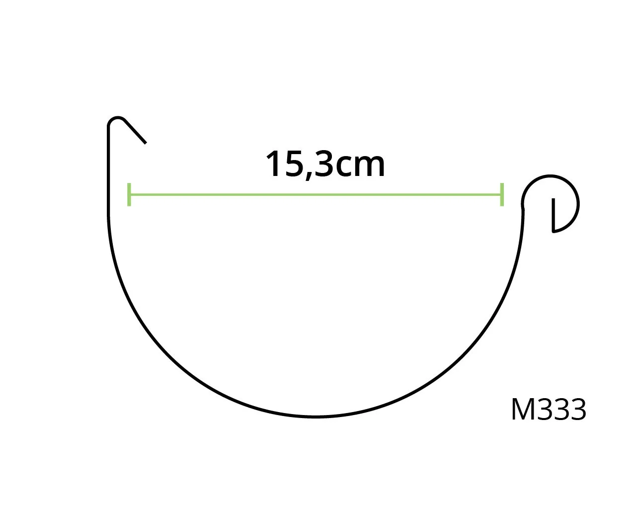 Nedzink Zinken mastgoot M333 Nedzink - 2 meter