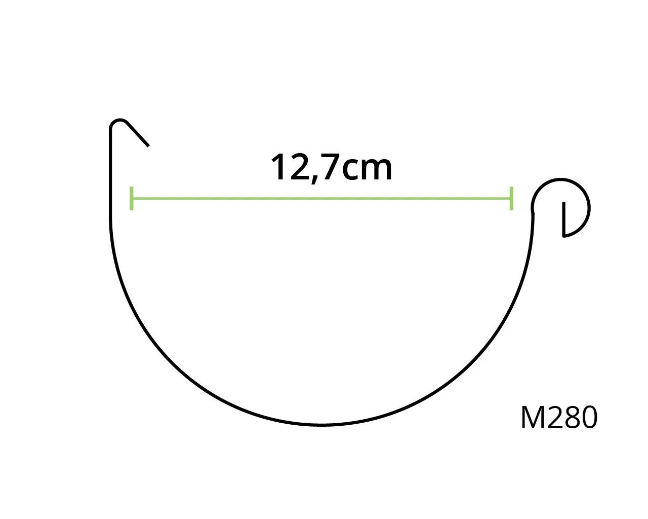 Nedzink Zinken mastgoot M280 Nedzink - 3 meter (0,70 mm)