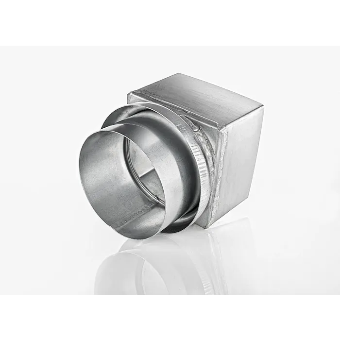 Grömo Verloop 80x80mm naar 100mm rond Gromo