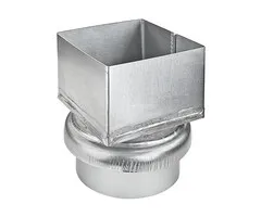 Gromo Verloop 80x80 naar 100 mm rond