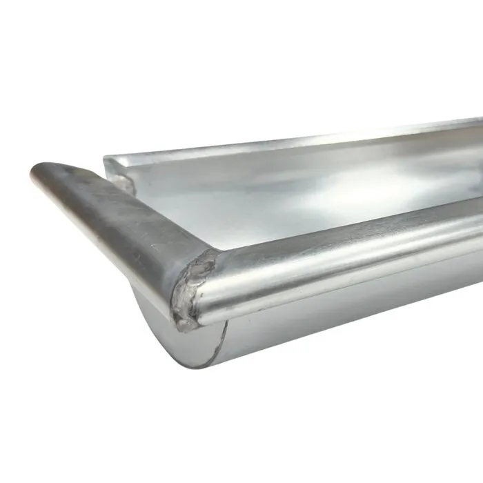 Nedzink Zinken dakgoot - mastgoot M44 - 3 meter inclusief gesoldeerd kopschot (NedZink)