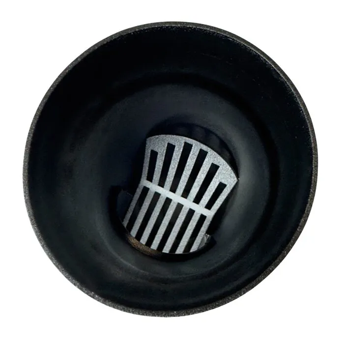 Kallos Aluminium regenpijp bladafscheider 80 mm rond - zwart