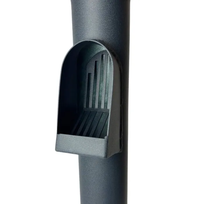 Aluminium regenpijp bladafscheider 80 mm rond - antraciet