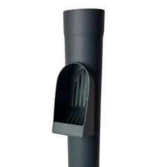 Kallos Aluminium bladafscheider 80 mm P.10 antraciet - regenpijp bladvanger (Prefa/Kallos)