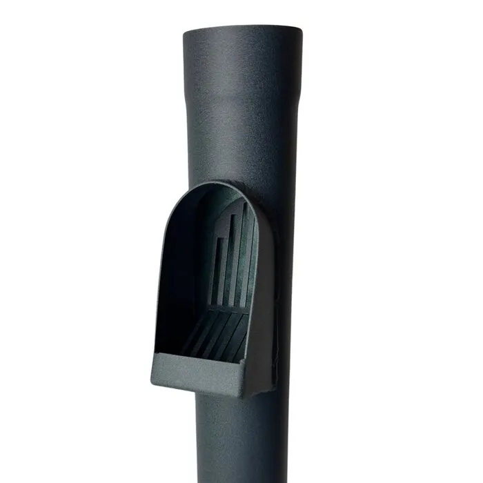 Kallos Aluminium bladafscheider 80 mm antraciet - regenpijp bladvanger (Prefa)