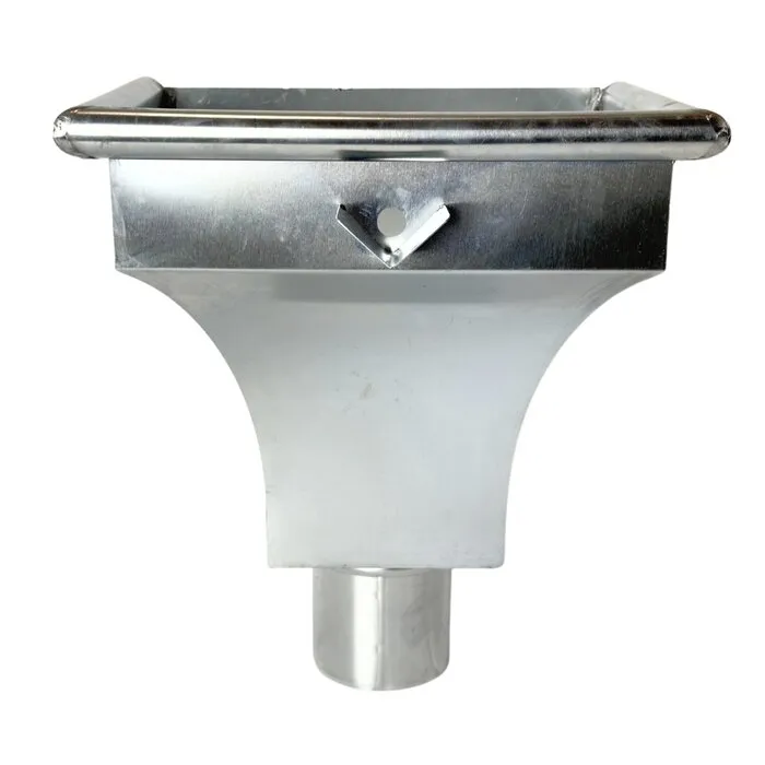 Zinken vergaarbak 100 mm rond model KS