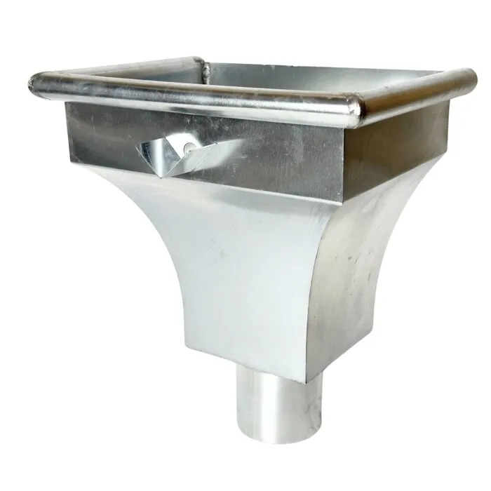 Zinken vergaarbak 100 mm rond model KS