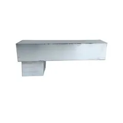 Nedzink Zinken stadsuitloop 60x100 mm naar passend in 80x80 mm vierkant (NedZink)