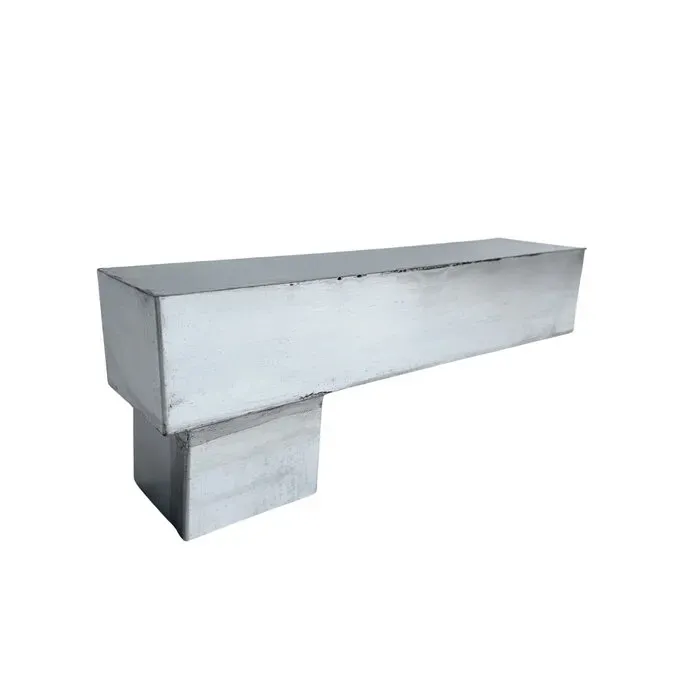 Nedzink Zinken stadsuitloop 60x100 mm naar passend in 80x80 mm vierkant (NedZink)