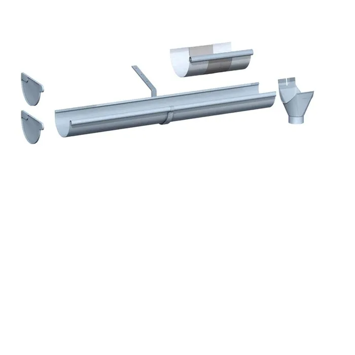 Nedzink Complete zinken dakgoot set M333 - NedZink, zonder solderen, keuze 3 t/m 15 meter (incl. beugels, kopschotten, trechteruitloop en zinklijm)