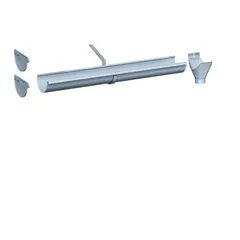 Gromo Complete zinken dakgoot set M333 - NedZink, zonder solderen, keuze 3 t/m 15 meter (incl. beugels, kopschotten, trechteruitloop en zinklijm)