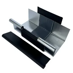 Prefa Aluminium expansiestuk met kraal en kap voor bakgoot B400 P.10 zwart (Prefa)