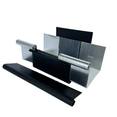 Prefa Aluminium expansiestuk met kraal en kap voor bakgoot B400 P.10 zwart (Prefa)