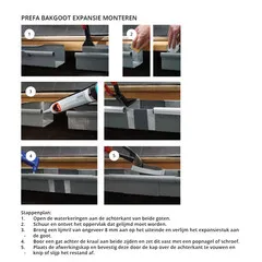 Prefa Aluminium expansiestuk met kraal en kap M280 P.10 zwart (Prefa)