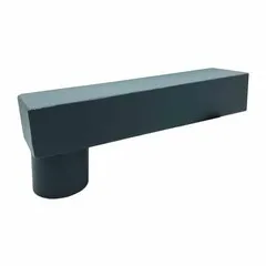 Kallos Aluminium stadsuitloop P.10 antraciet - 60x100 mm naar 80 mm (Prefa/Kallos)