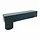 Aluminium stadsuitloop P.10 antraciet - 60x100 mm naar 80 mm (Prefa)