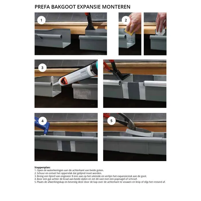 Prefa Expansiestuk met kraal en kap voor mastgoot B333 zwart