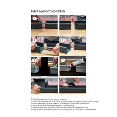 Prefa Aluminium dakgoot P.10 zwart - bakgoot B333 - 3 meter (Prefa P.10, 0,7 mm)