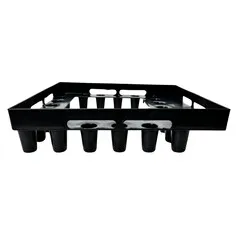 Bladvanger tegeldrager ABS zwart 300x300 mm - onderuitloop