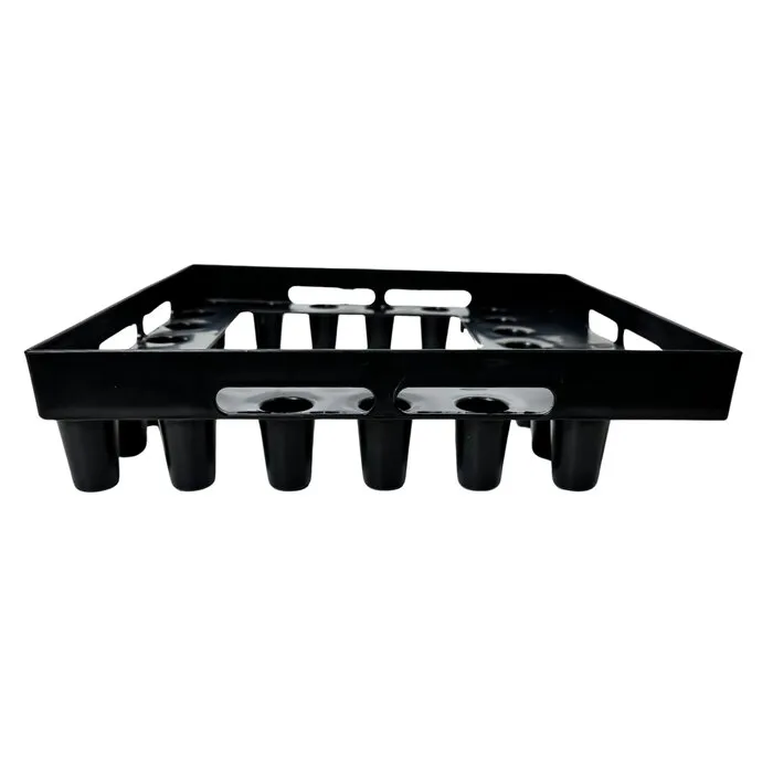 Bladvanger tegeldrager ABS zwart 300x300 mm - onderuitloop