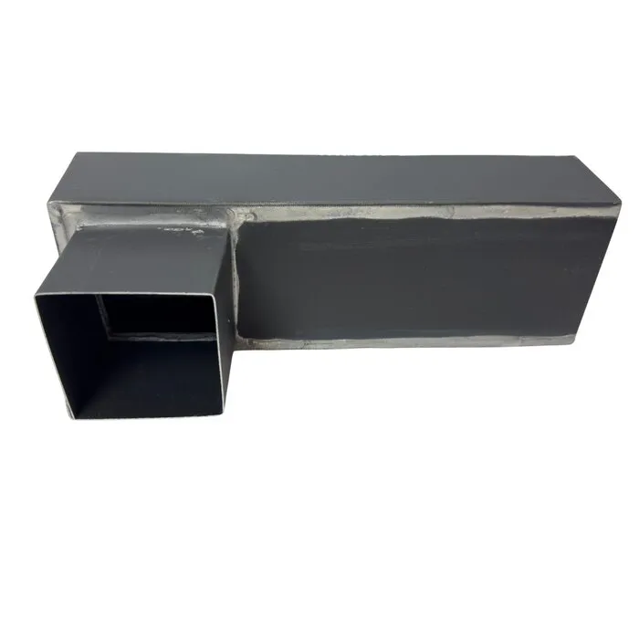 Nedzink Stadsuitloop 60x100mm 78x78mm vierkant - Noir