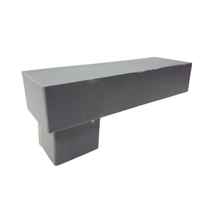 Nedzink Stadsuitloop 60x100mm 78x78mm vierkant - Noir