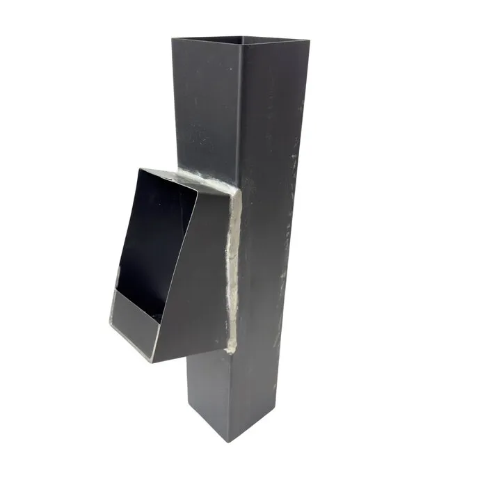 Nedzink Bladafscheider zink 80x80mm vierkant - Noir