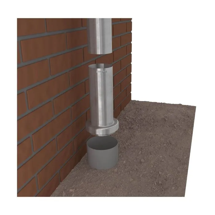 Grömo Zinken montageschuifstuk 100 mm rond (Grömo)