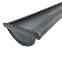 Prefa Aluminium dakgoot P.10 zwart - mastgoot M280 - 3 meter met kopschot links (Prefa)