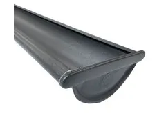 Prefa Dakgoot M280 P.10 zwart + kopschot rechts | Prefa