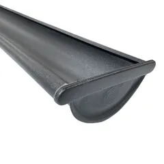 Prefa Aluminium dakgoot P.10 zwart - mastgoot M280 - 3 meter met kopschot rechts (Prefa)
