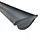 Aluminium dakgoot P.10 zwart - mastgoot M280 - 3 meter met kopschot rechts (Prefa)