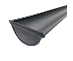 Prefa Dakgoot M333 P.10 zwart + kopschot links | Prefa