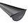 Aluminium dakgoot P.10 zwart - mastgoot M333 - 3 meter met kopschot rechts (Prefa)